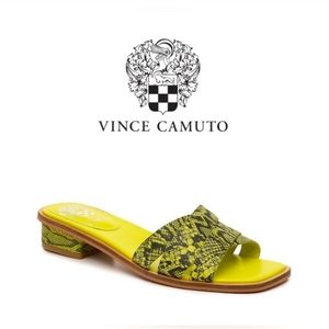Vince Camuto Ydelle Snake Skin Square Toe Leather Womens Sandals Size 8.5 M